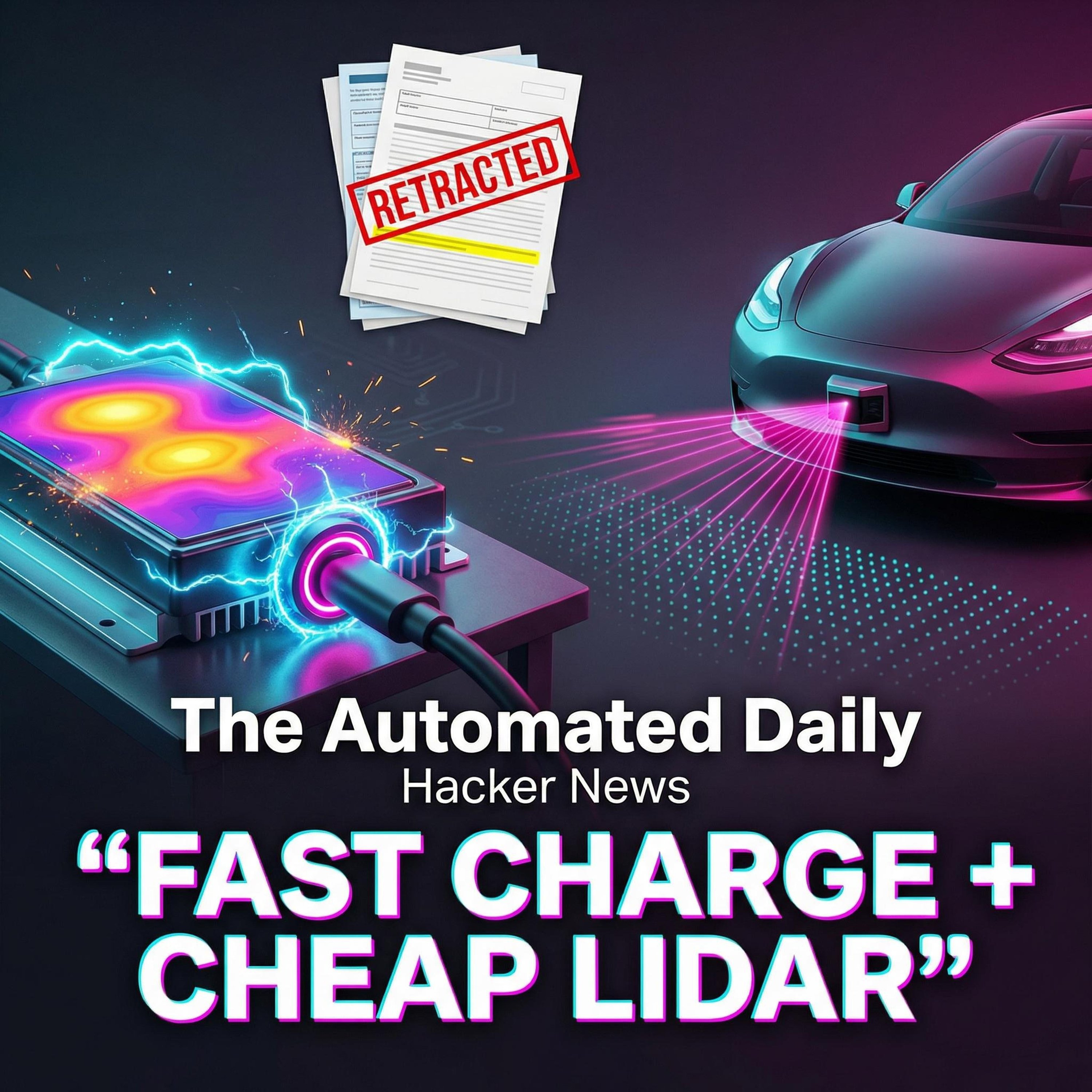 Solid-state battery fast-charge tests & Affordable automotive lidar for ADAS - Hacker News (Feb 23, 2026)