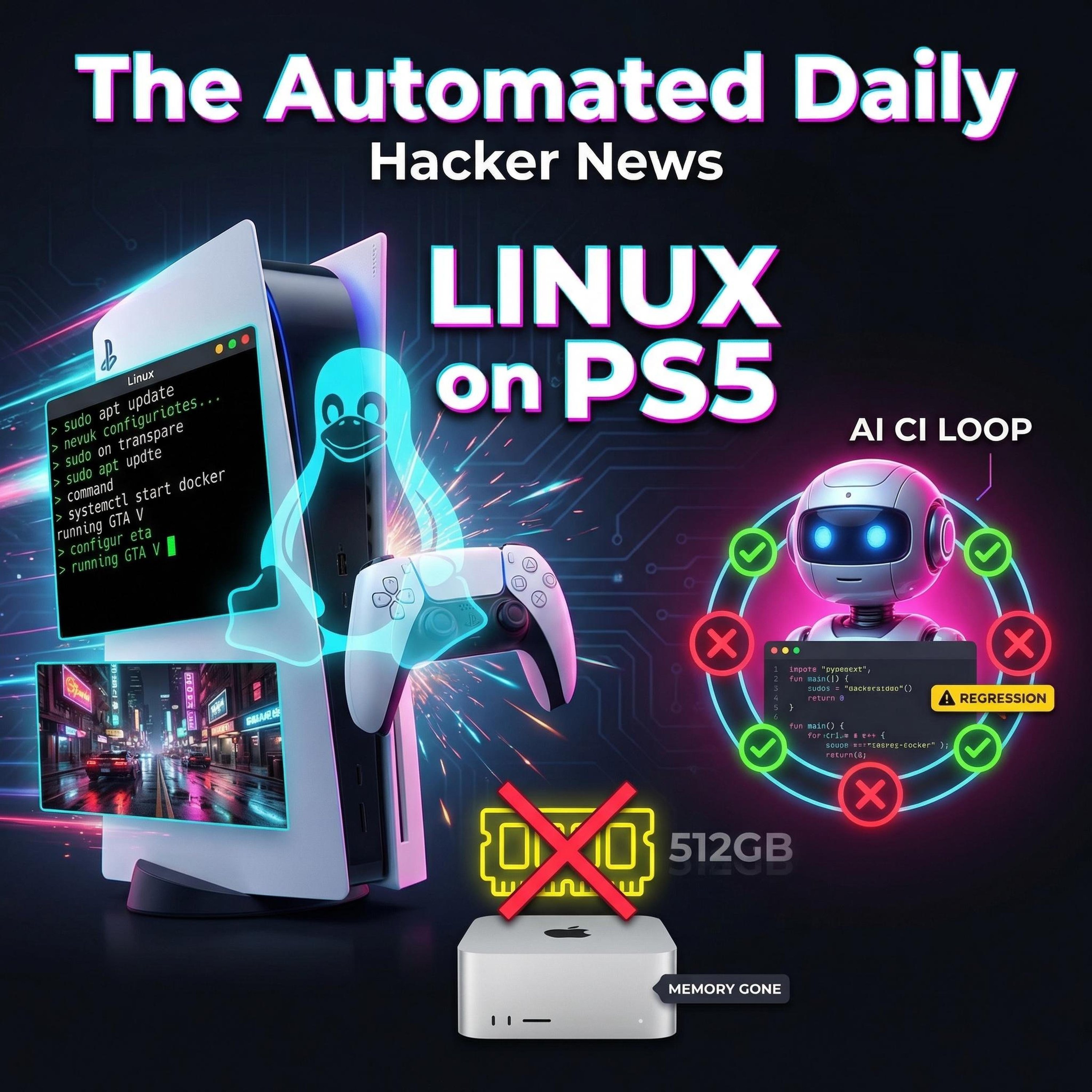 Linux running on PlayStation 5 & SWE-CI benchmark for coding agents - Hacker News (Mar 8, 2026)