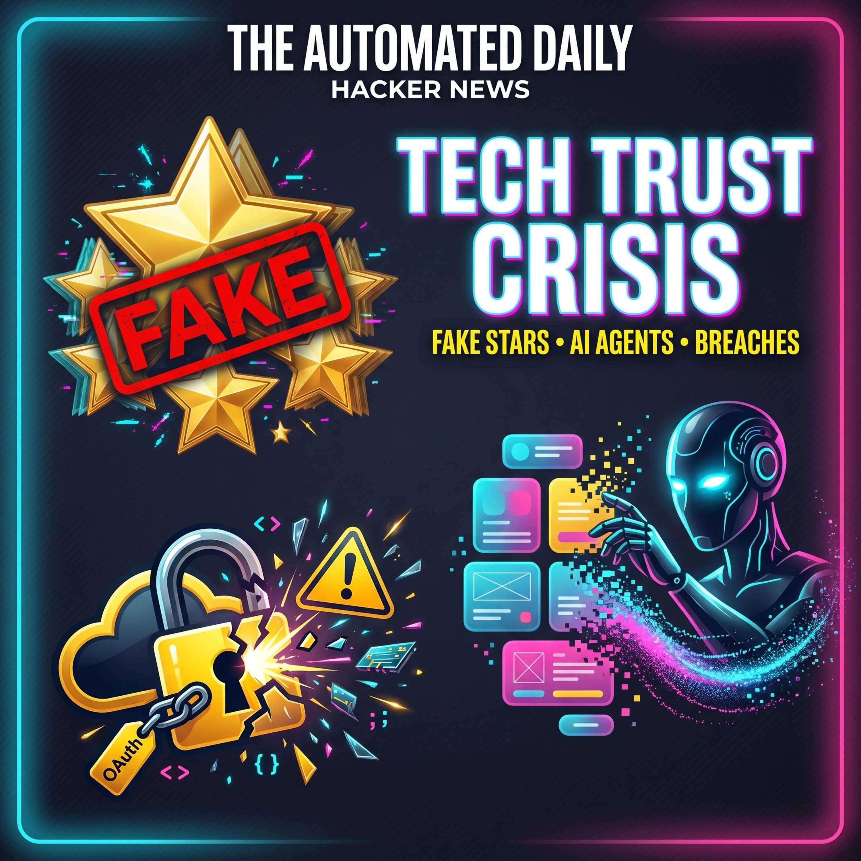 Fake GitHub stars distort discovery & AI agents reshape SaaS moats - Hacker News (Apr 20, 2026)