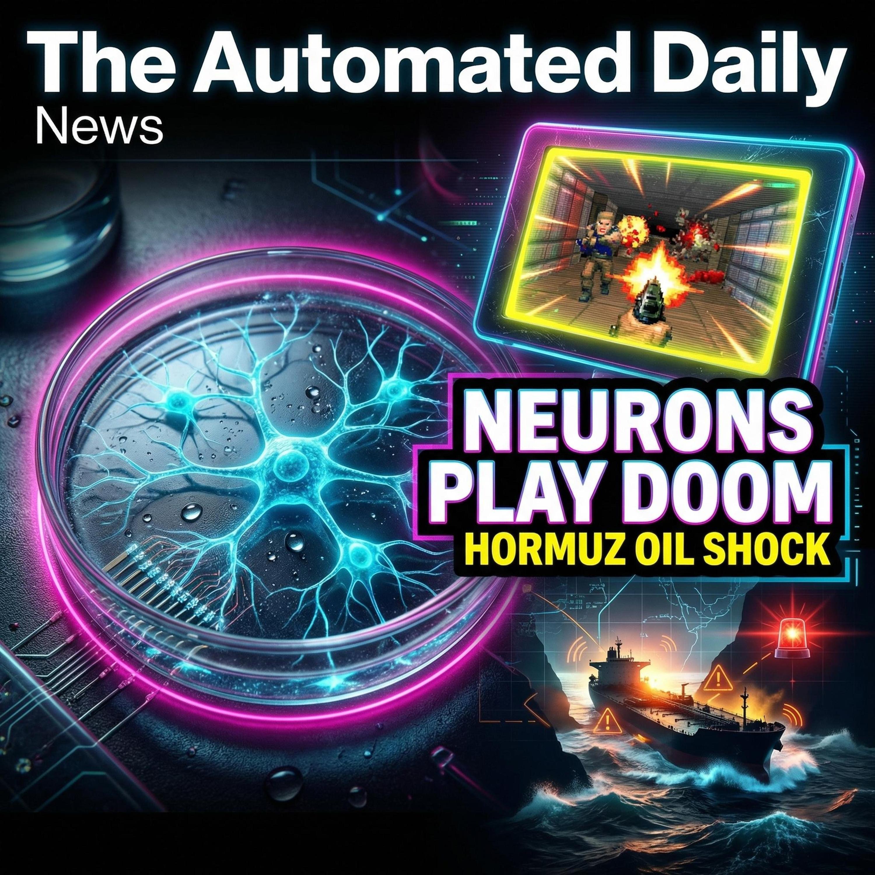 Living brain cells play Doom & Emergency oil release, Hormuz crisis - News (Mar 12, 2026)
