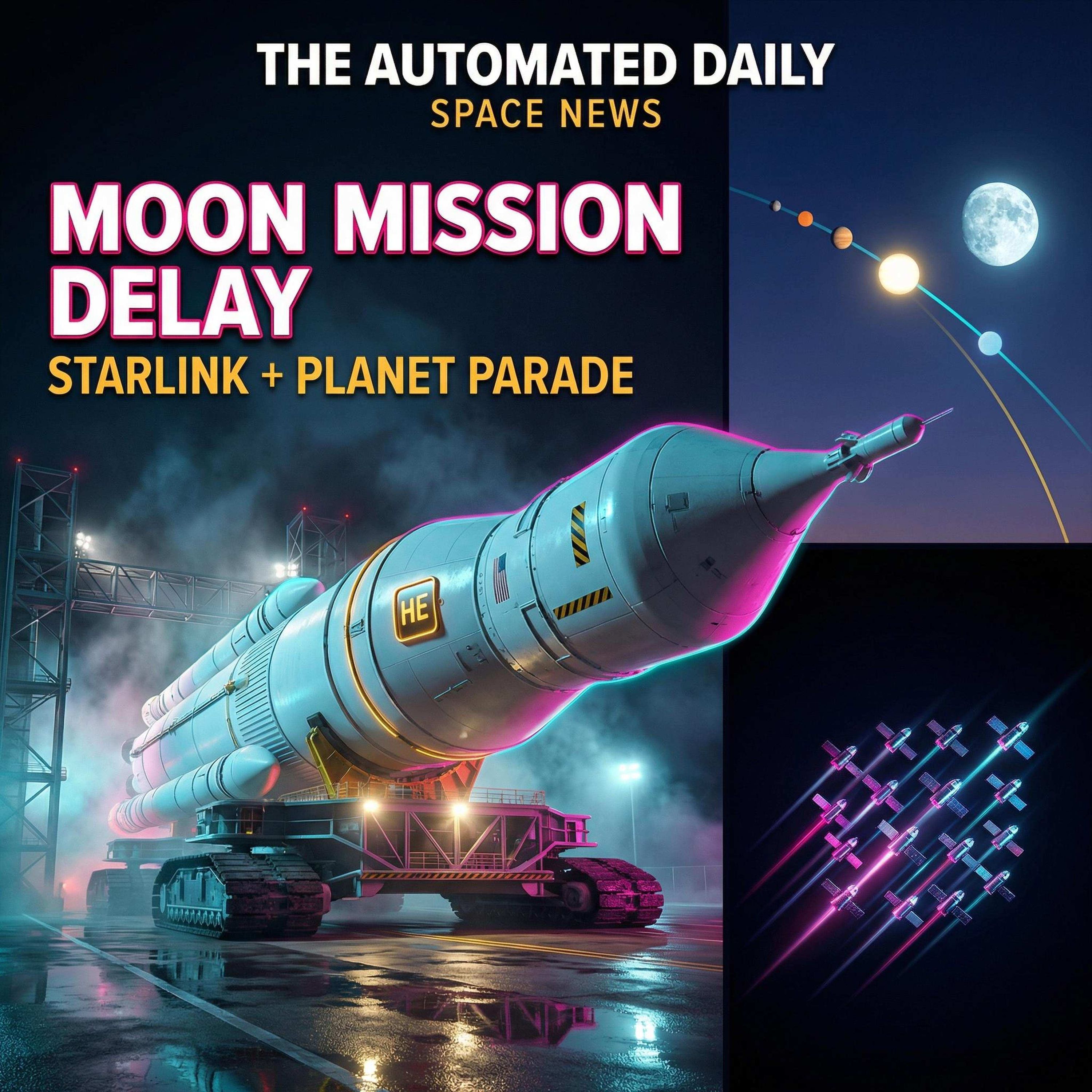 Artemis II Mission Delayed & SpaceX Starlink Expansion - Space News (Feb 26, 2026)