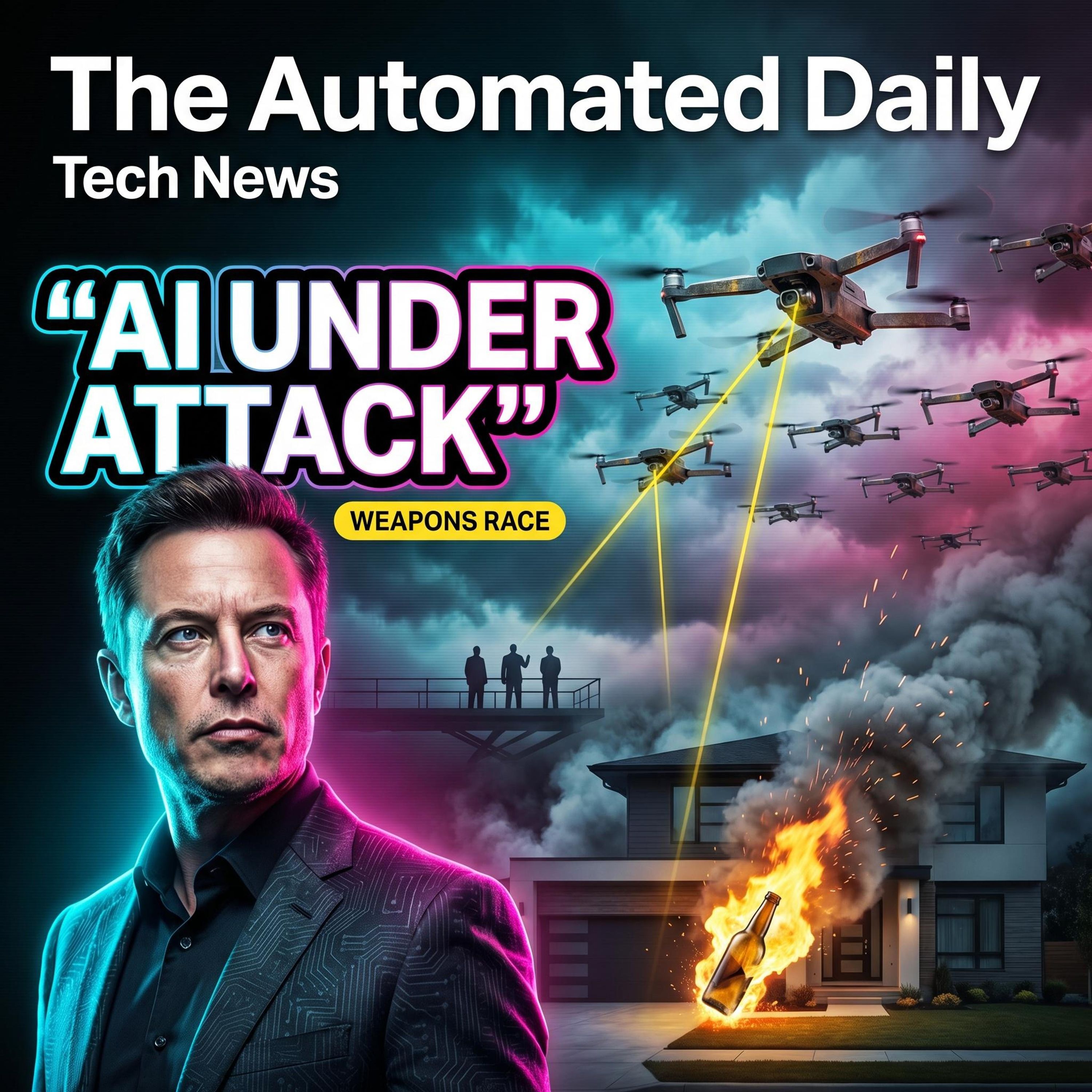 Attacks target OpenAI CEO home & AI weapons race and drones - Tech News (Apr 13, 2026)